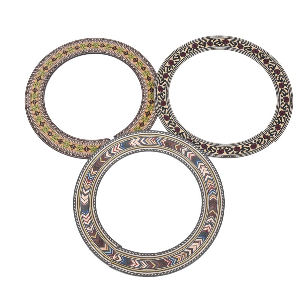6PCS Wood Material Guitar Sound Hole Inlay Classical Guitar Inlay DIY Projects