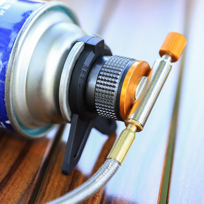 Outdoor Multi-Purpose Gas Converter with Bracket for Camping Stoves