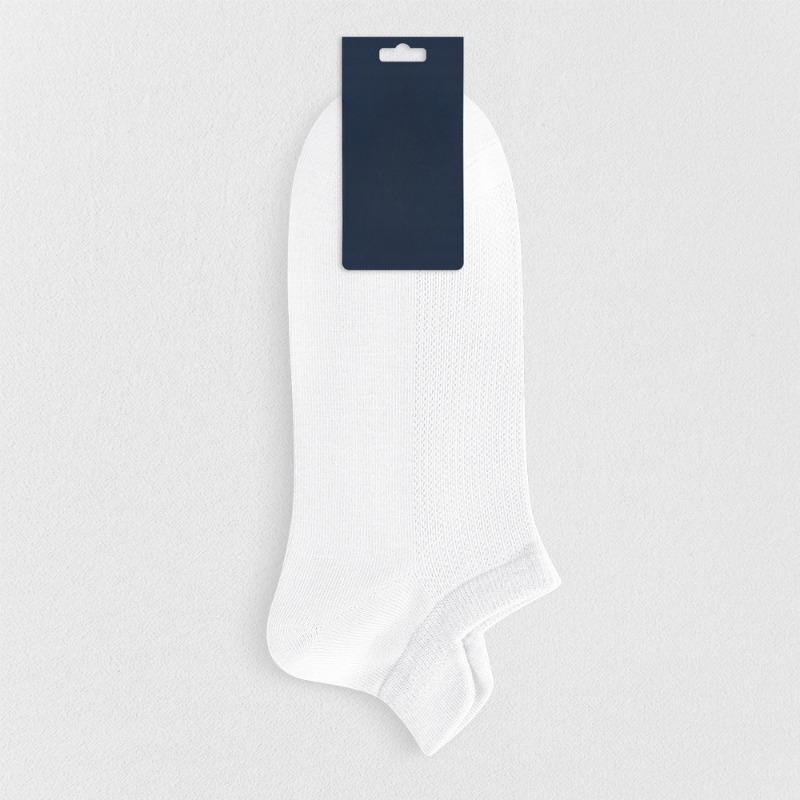 Men's Spring and Summer Cotton Net Eye Shallow Solid Color Short Tube Socks