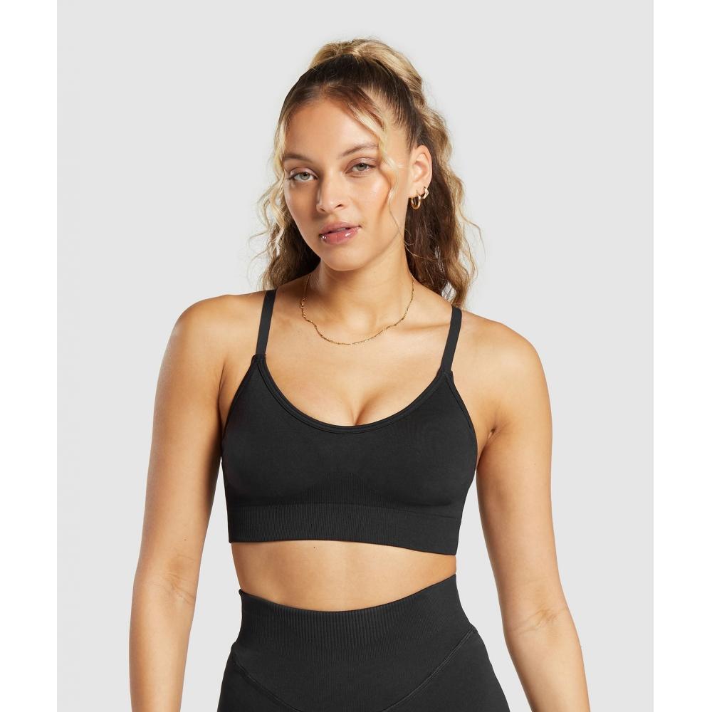 

GYMSHARK Sweat Seamless Sports Bra 2.0 Black B8A5L BB2J XS