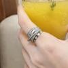 foxanry Funkelnder Zirkon Ring für Frauen Mädchen Vintage Persönlichkeit Linien gekreuzt Jahrestag Party Schmuck Accessoire Geschenke