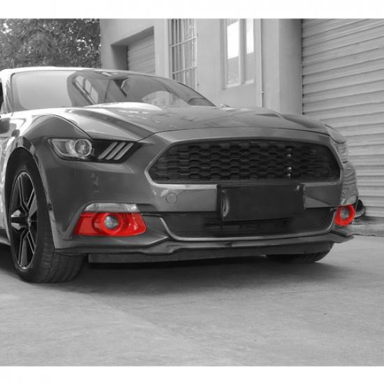 Red Front Fog Light Lamp Cover Trim Bezel for Ford Mustang 2015-2017 Accessories