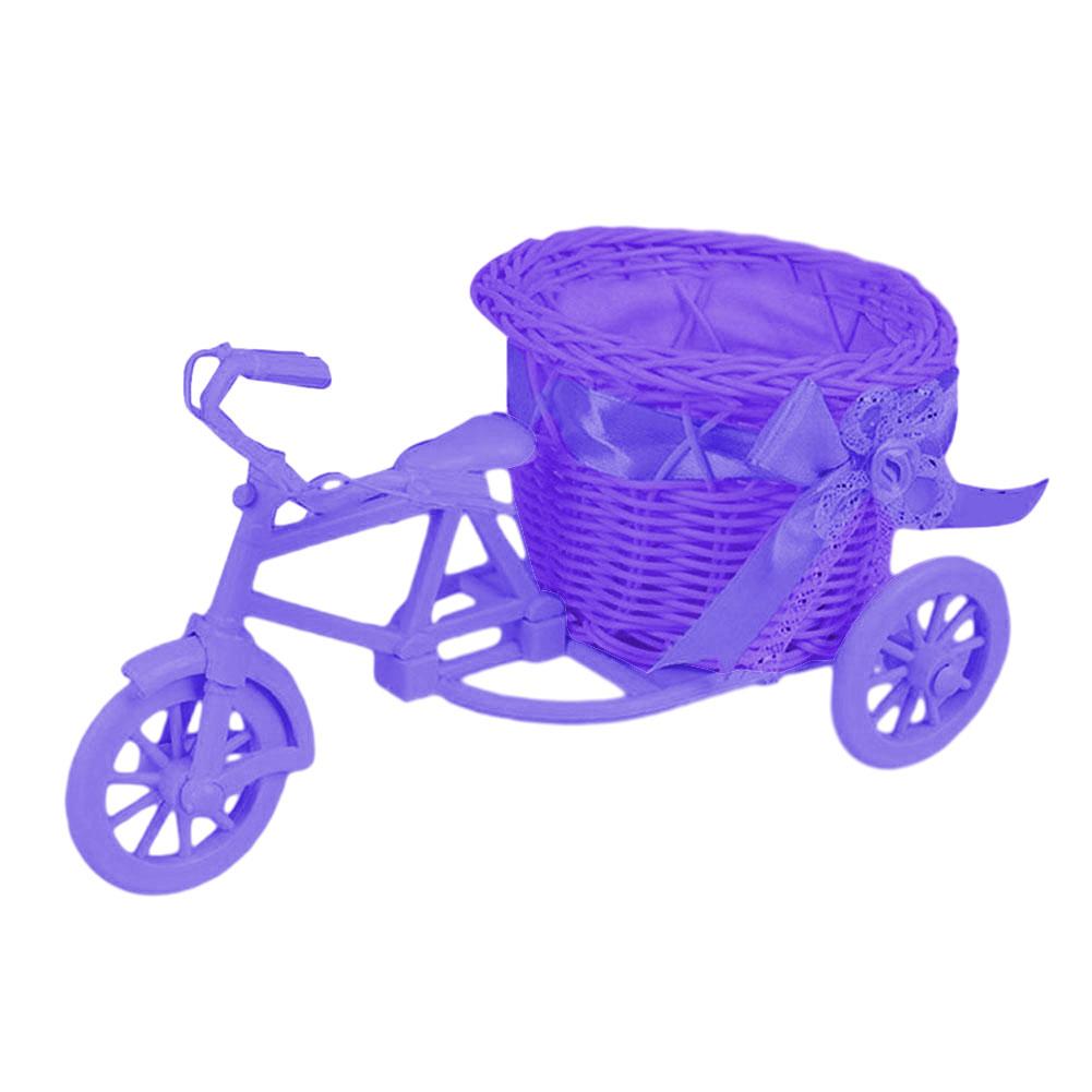 Woven Flower Basket for Home Decoration and Storage Faux Rattan Bike Basket for Faux Flowers and Daily Essentials фиолетовый 1119₽