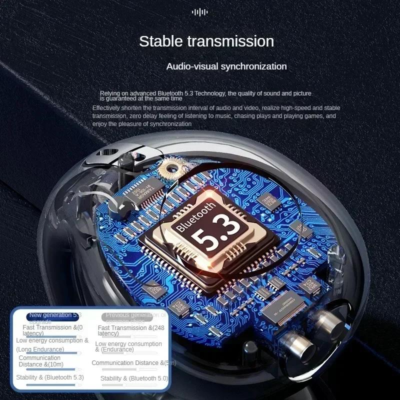 NEW Bluetooth 5.3 Wireless Bone Conduction Headphones T75 Clip Ear Music Noise Canceling Headset HD Call Sports Gaming Earphone