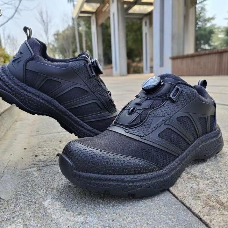 

Automatic button wear-resistant black sneakers outdoor ultra-light hiking training summer breathable waterproof and non-slip hiking shoes 38