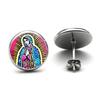 Our Lady of Guadalupe Jewelry  Trendy Women Stud Earrings Virgin Mary Christian Jesus Buddhist Buddha Earrings Birthday Present
