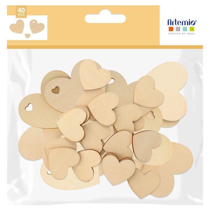 Silhouettes en Bois - Artemio - On se marie - 40 Cœurs - DIY - Décoration de Mariage