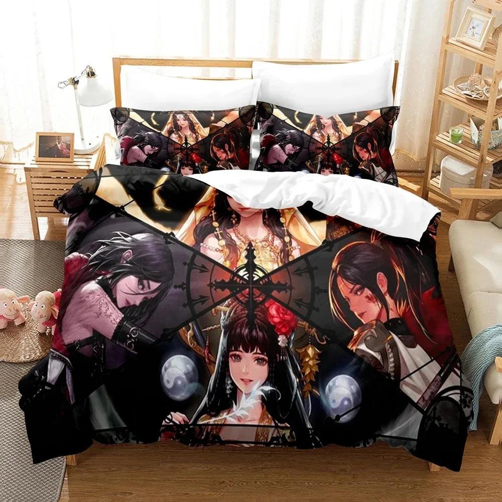 

Comforter 3D Printed Game Dungeon On Fighter Bedding Set Single Double King Bed Set Children S Bedroom S Home Textiles Comforter (quilt)-EU Single(135*200cm)3pcs