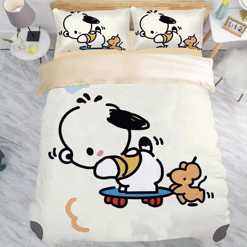 Pochacco Colorful Bedding Sets 3D Print Comforter Cover Bed Cover Duvet Cover Pillow Case 2-3 Pieces Sets Kids Adult Size