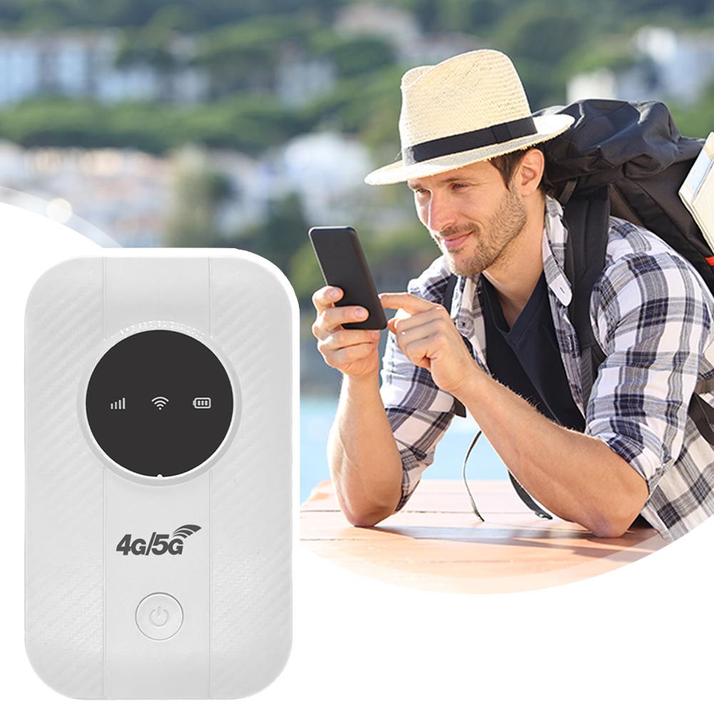 2100mAh Type-C Interface 4/5G Portable WiFi Pocket WiFi Router, Car WiFi Card Insertion And Movement Modem Router Wide Coverage