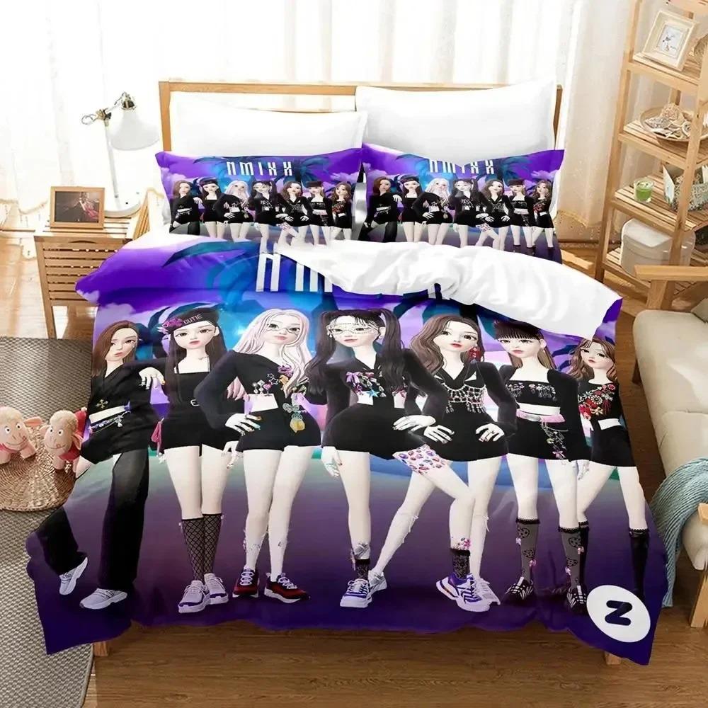 3D-Druck Kpop NMIXX Bettwäsche-Set Bettdeckenbezug Bett-Set Steppdeckenbezug Kissenbezug Bettdecke King Queen Size Jungen Erwachsene Bettwäsche-Set