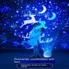 New Light Projector Star Night Light with Bt Speaker Remote Controller Rechargeable Rotate Led Lamp  Bedroom Decoration