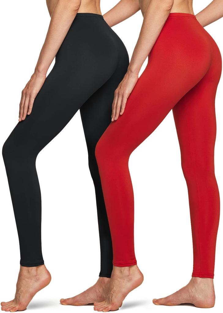 Tesla Heattech Underpants and Underwear for and Warm and Windproof Women's (2-Piece Set) [Moisture-Wicking, Heat-Generating, Stretchy] Fleece-Lined