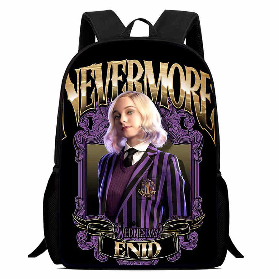 2 Wednesday 2 School Bag High Definition Printing Casual Multi-Functional Backpack
