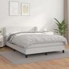 Slatted Bed Base with Mattress - Maison Exclusive - Durable Faux Leather - 140x190cm - Adjustable Headboard