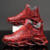 Men's Plus Size Winter Trainers with Fleece Lining, Twisted Sole, Versatile Graffiti-Print Casual Shoes