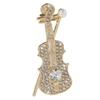 Shinny Crystal Music Accessories Lapel Pin Zinc Zinc Alloy Material Jewelry Decoration  For Women