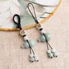 Natural Jadeite Natural Jadeite Car KeyChain Mahjong Keychain Phone Accessories