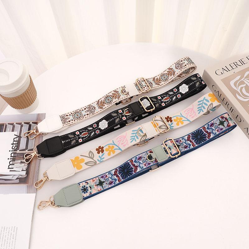 Wide Strap Adjustable Bag Accessories Single Shoulder Crossbody Women's Bag Long Shoulder Strap Ethnic Style Color Bag Strap
