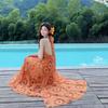 French Sleeveless Waist Collar Neck Print Dress for Women's Design Sense and Thin Temperament Holiday Dress