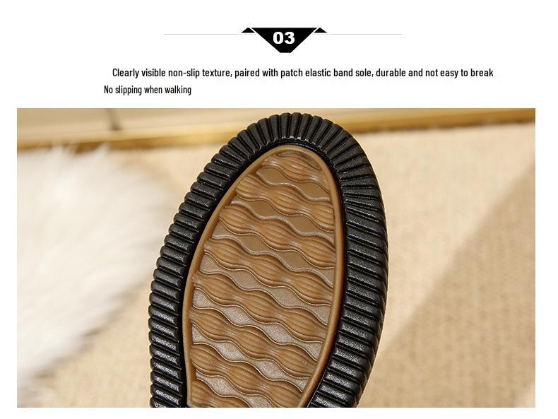 Women's High-Top Warm Velvet & Thick Cotton Shoes - Comfortable PU Sole for Middle-Aged & Elderly
