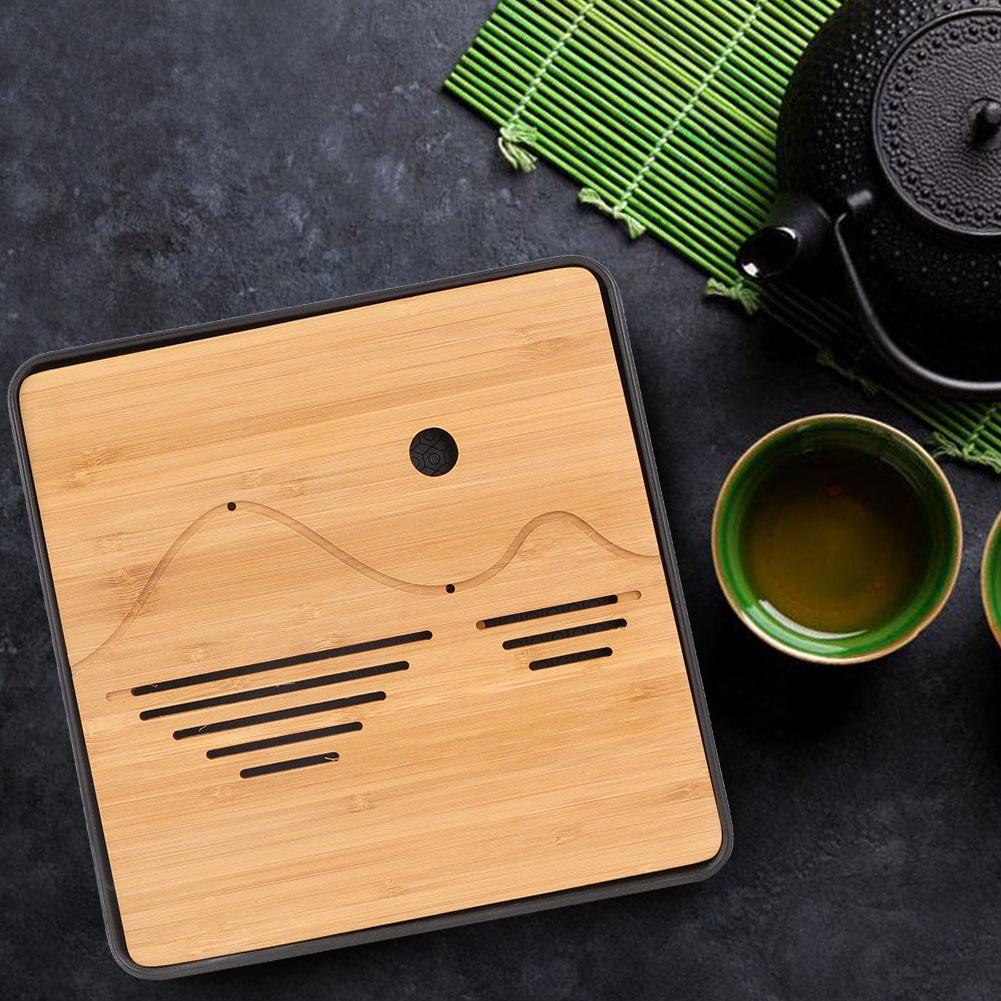 Bamboo Tea Servin Tray Food Serving Plate for Home Hotel Restaurant