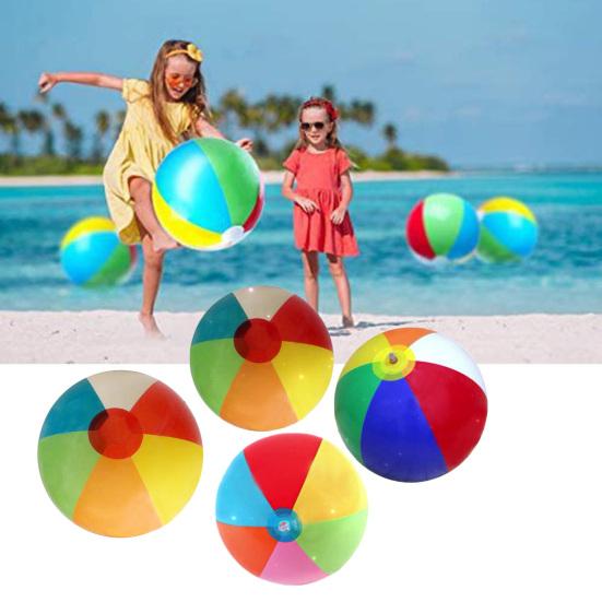 6Pcs Ball Toy Durable Bright Colors Lightweight Portable Colorful Flexible Plastic Boys Girls Rainbow Color Beach Bouncing Ball for Daily Life