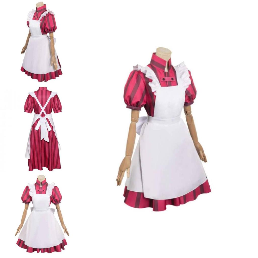 Halloween Cosplay Costume Lovely Egret And Young Tongzi Apron Dress Anime Character Play Stage Uniform