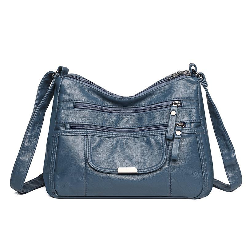 Vielseitige Schulter-Crossbody-Tasche aus weichem Leder