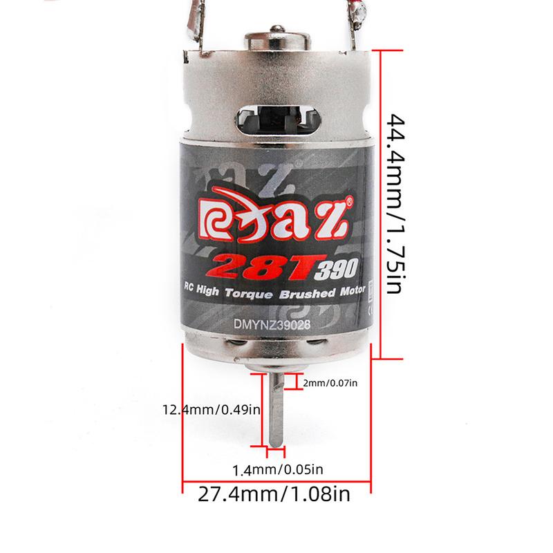 9IMOD RC Brushed Motor 370-31T/380-38T/390-28T Waterproof JST/Point Plug Stainless Steel High Torque For 1/18 1/16 RC Crawler