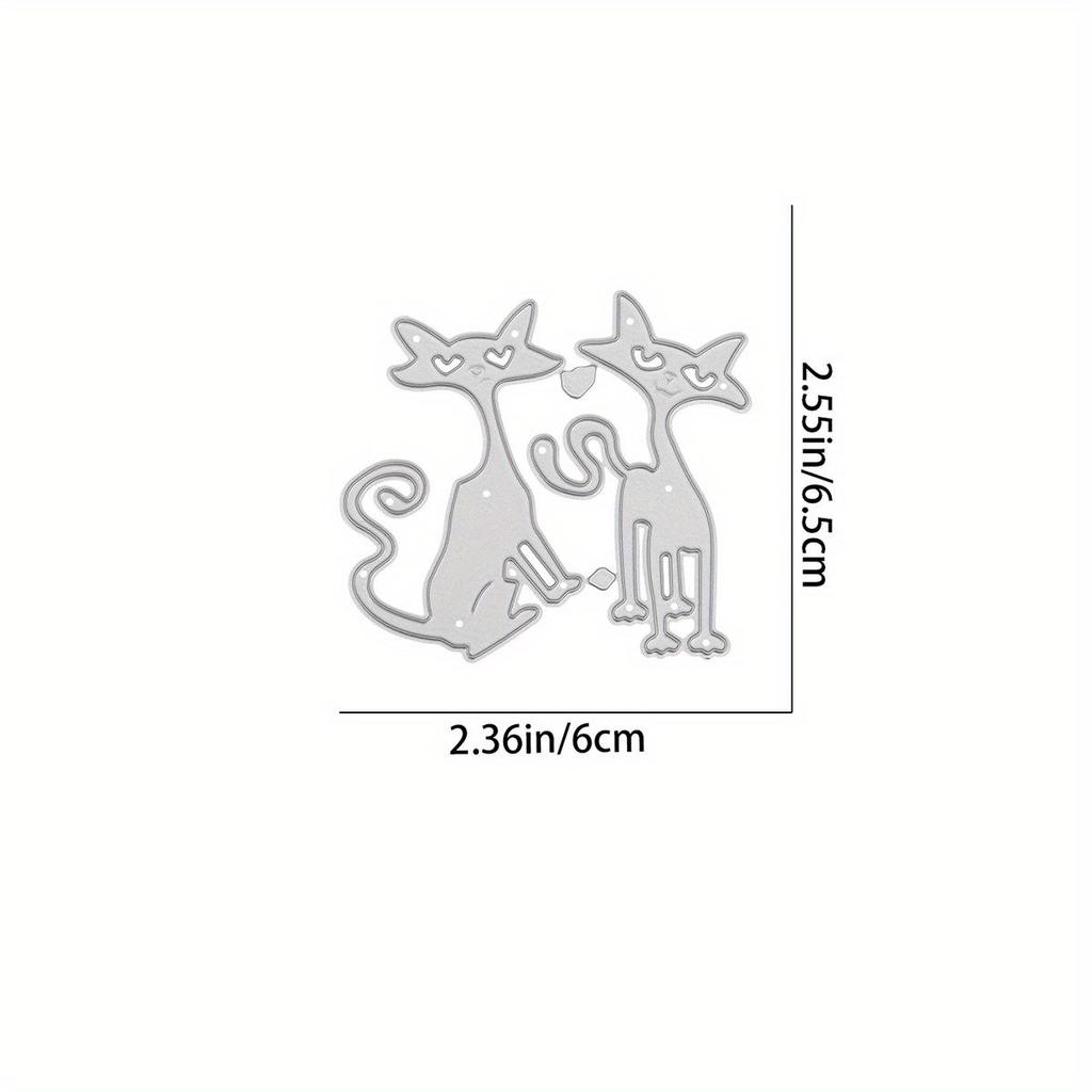 Cats Metal Dies for DIY Scrapbooking Cutting Templates for Cardmaking, Paper Art Craft Supplies