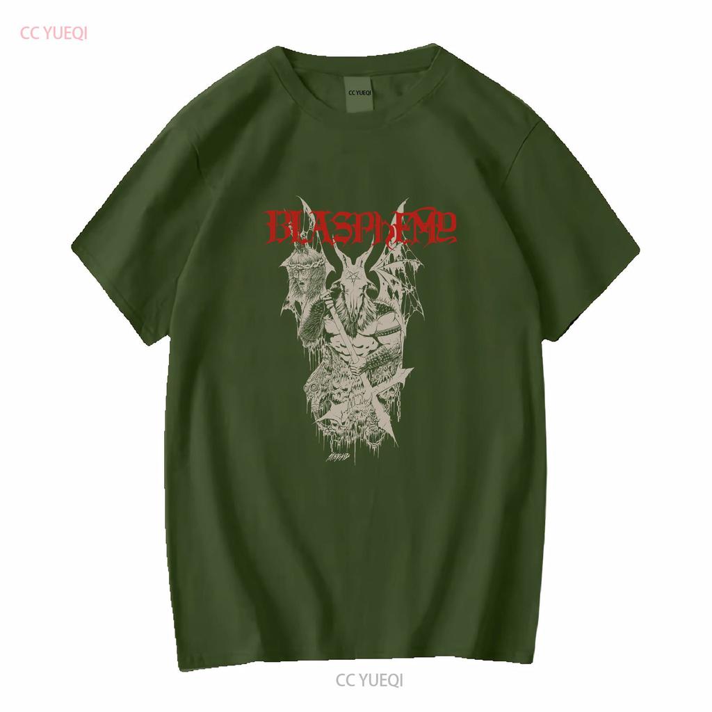 Blasphemy Black Metal Band T Shirt Fullsize S 5XL vintage Washed designer clothes Unisex homme fashion Top For Everyday Wear