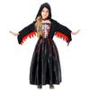 Witch Girl Devil Halloween Costume Dress Wizard Skeleton Skull Cute Popular One Piece 4 Sizes Black Red Cosplay Kids Long Sleeve Costume Party