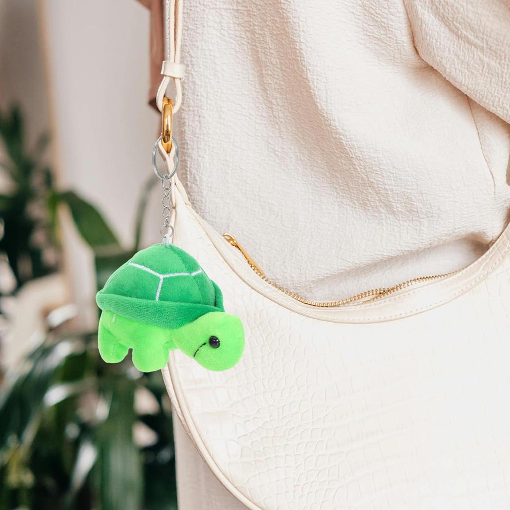 Lurrose Plush Turtle Cute Cartoon Lightweight and Animal Gift 3-Piece Keychain, Design, Portable, Ornament, Accessory, Bag, Key,