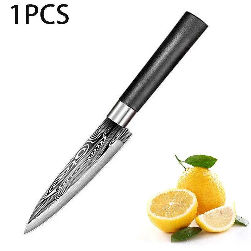 

5-дюймовый нож для фруктов из нержавеющей стали, острый нож шеф-повара, бытовой нож для нарезки, маленький нож для приготовления овощей, кухонные ножи для фруктов красный