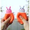 New and Strange Extrusion, Venting Radish Rabbit, Creative Venting and Decompression Rabbit Telescopic Cup, Toy Pinching Music