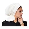 Turban Hat Lightweight Loose Fit Fully Cover Stretchy Knit Headscarf Pure Color