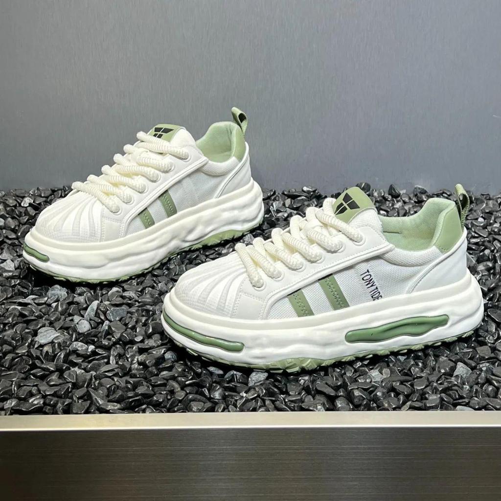 Herren Shell Toe Skate Schuhe mit dicker Sohle – Herbsttrend 2025, höhenverstärkende Freizeitsneaker