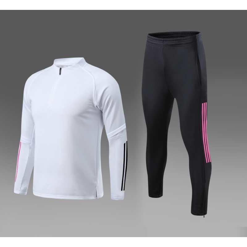 Quick-Dry Long Sleeve Half-Zip Sports Set Men Women Running Gym Football Training In Winter
