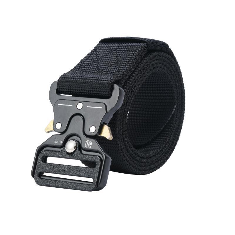 Elastic Tactical Nylon Belt with Alloy Buckle, Popular for Outdoor Use, Customizable Size