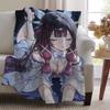Impact Blanket Throw Super Cosy Genshin Columbina Plush Living Room Sofa Couch Childish Birthday Gifts