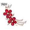 Bridal Bouquet Pins Rhinestone Flower Branch Brooch for Women, Elegant Floral Lapel Pin, Women Fashion Accessories Costume Pin Coat Shirt Bag Banquet