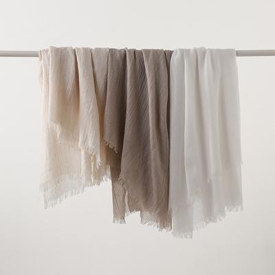 Soft Cotton Hemp Scarf Wrap Long Hijab Scarves for Women, Size Is 95*195cm