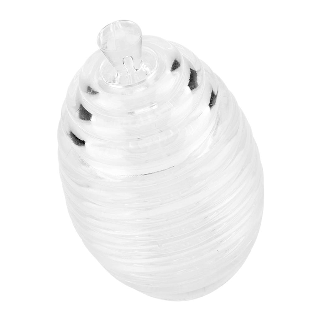 265ml Transparent Beehive shaped Honey Jar with Dripper Stick for Storing and Dispensing Honey