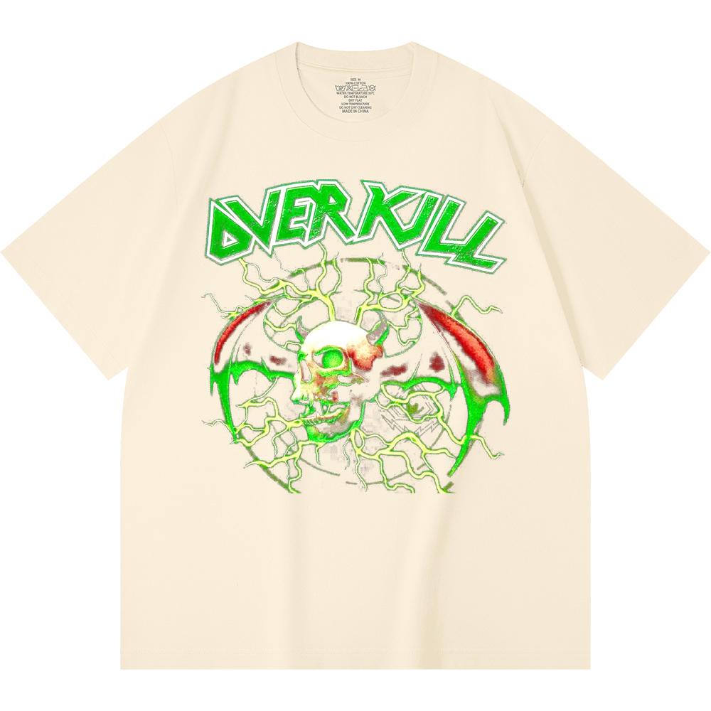 230 g/m² 100% Bavlna T-shirt Heavy Metal Rocková Kapela Tisk Populární Hudby Unisex Těžký Bavlněný T-shirt
