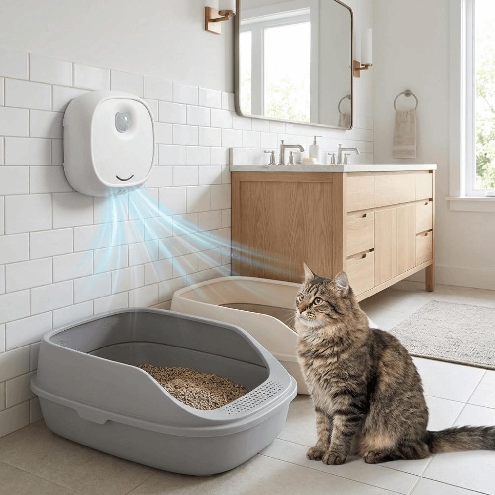 Practical Silent Pet Odor Purifier Automatic Sensor To Remove Odors Pet Air Purifier Rechargeable Pet Odor Eliminator Pet Toilet