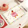 Cute Cartoon Cupcake Draining Mat Minimalist Large Absorbent Quick Dry Pad for Kitchen Counter Coffee Station Non-Slip