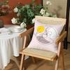 Abstract Face Collection Print Cushion Cover Silky Short Plush Invisible Zipper Dustproof Sofa Pillow Case for Home Decor