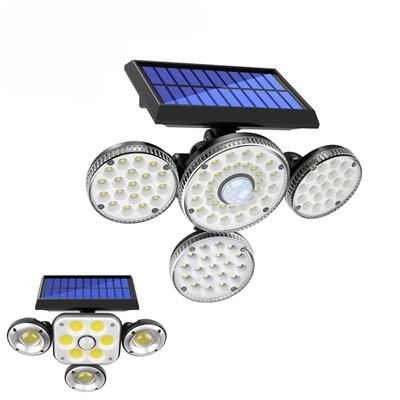 New Four-head Solar Wall Light LED Garden Light Outdoor Waterproof Human Body Induction Solar Street Light