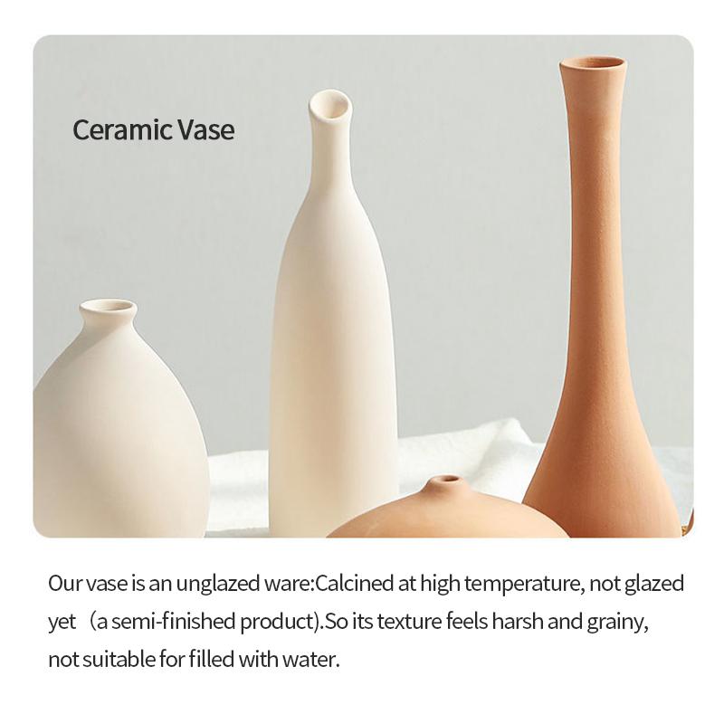 Nordic Ceramic Vase Morden Decorative Flower Bottle Dry Flower Vases for Home Desktop Vase Table Decor Flower Arrangement